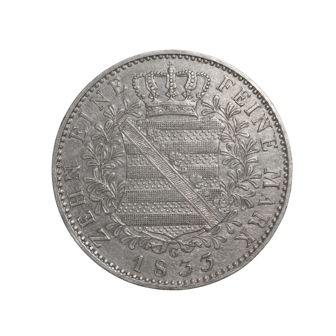 1 талер 1833 G, Королівство Саксонія, король Антон — фото 2