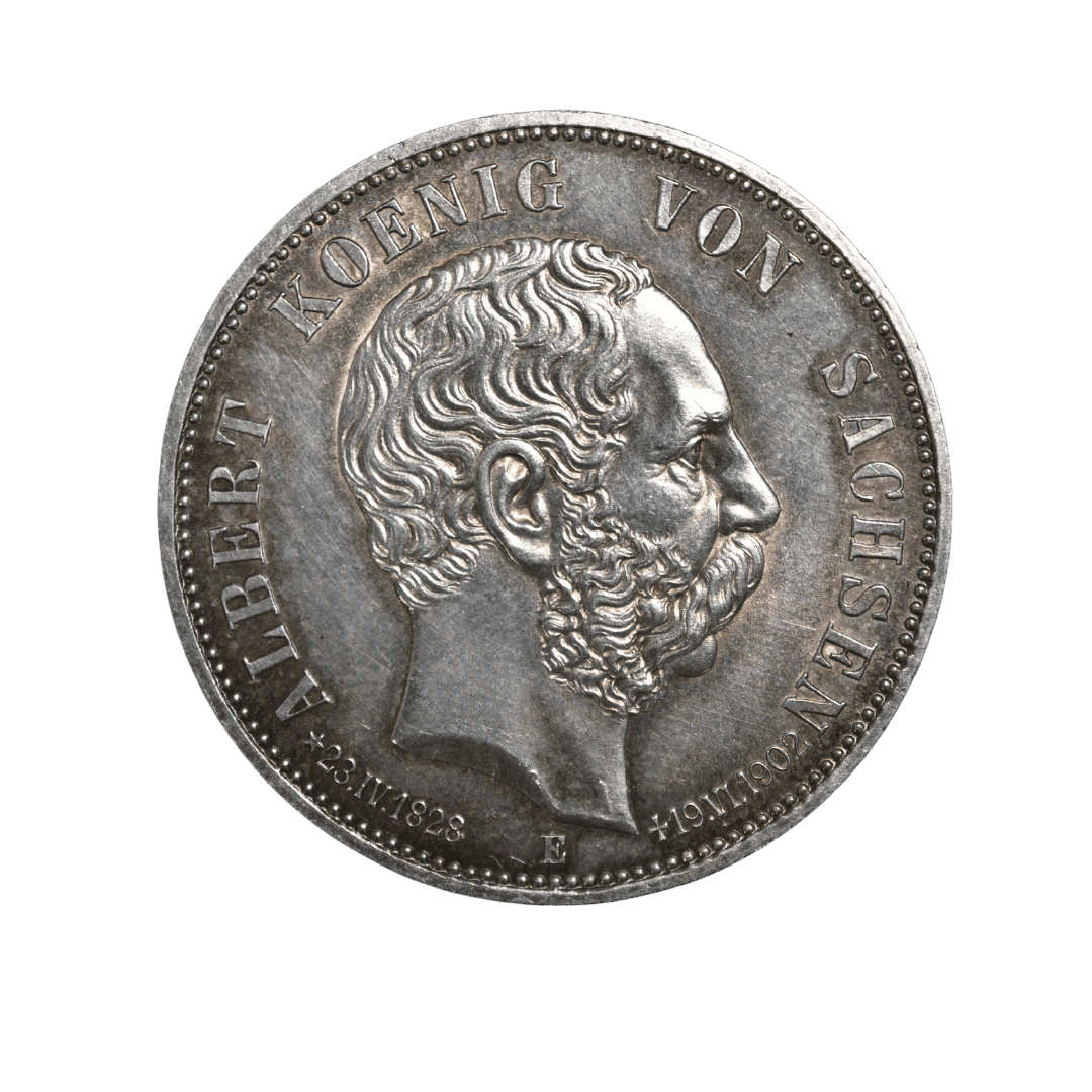 5 марок 1902 E, Німецька імперія — Королівство Саксонія, пам’ятна монета на честь Альберта