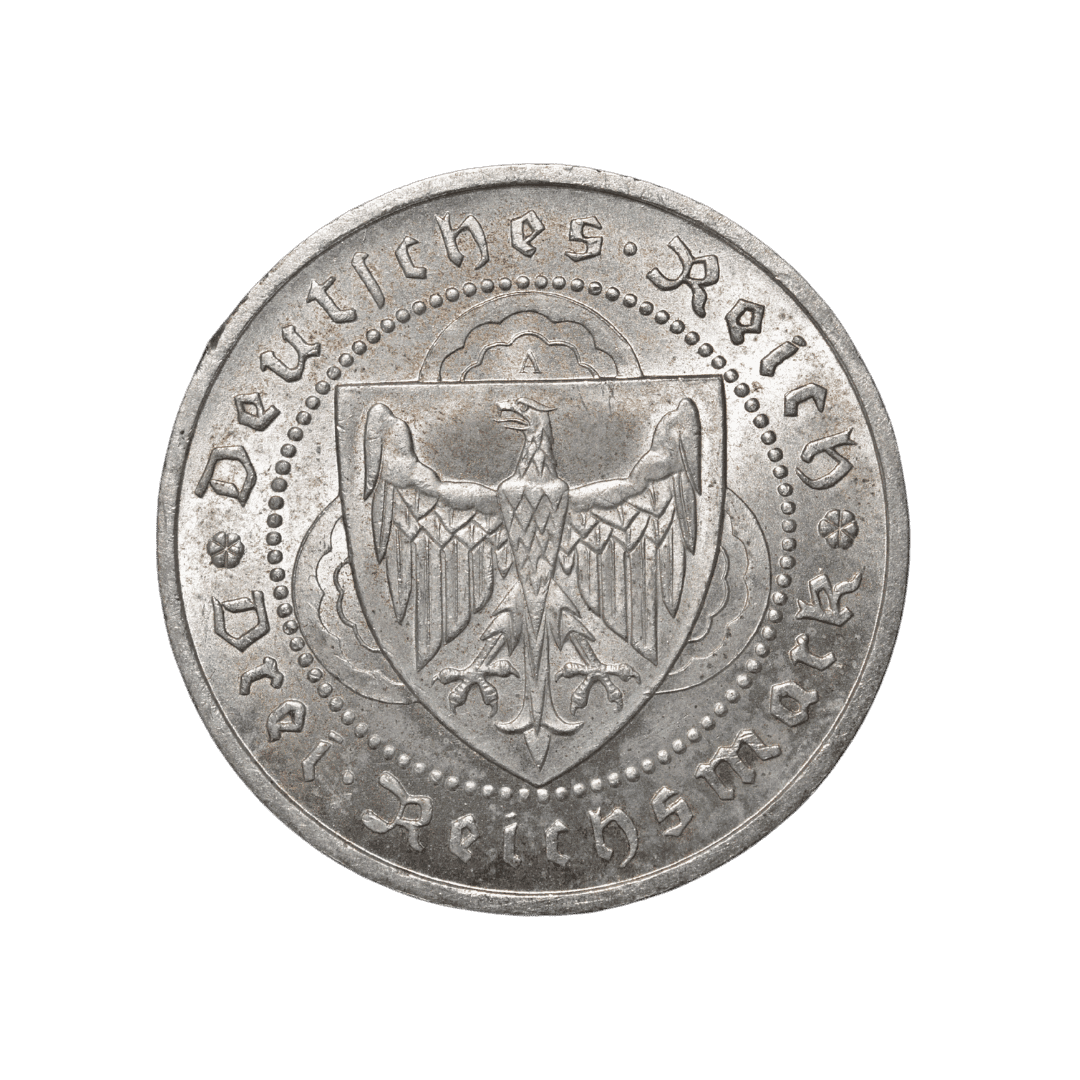3 рейхсмарки 1930 A «700-річчя смерті Вальтера фон дер Фогельвейде», Німеччина — фото 2