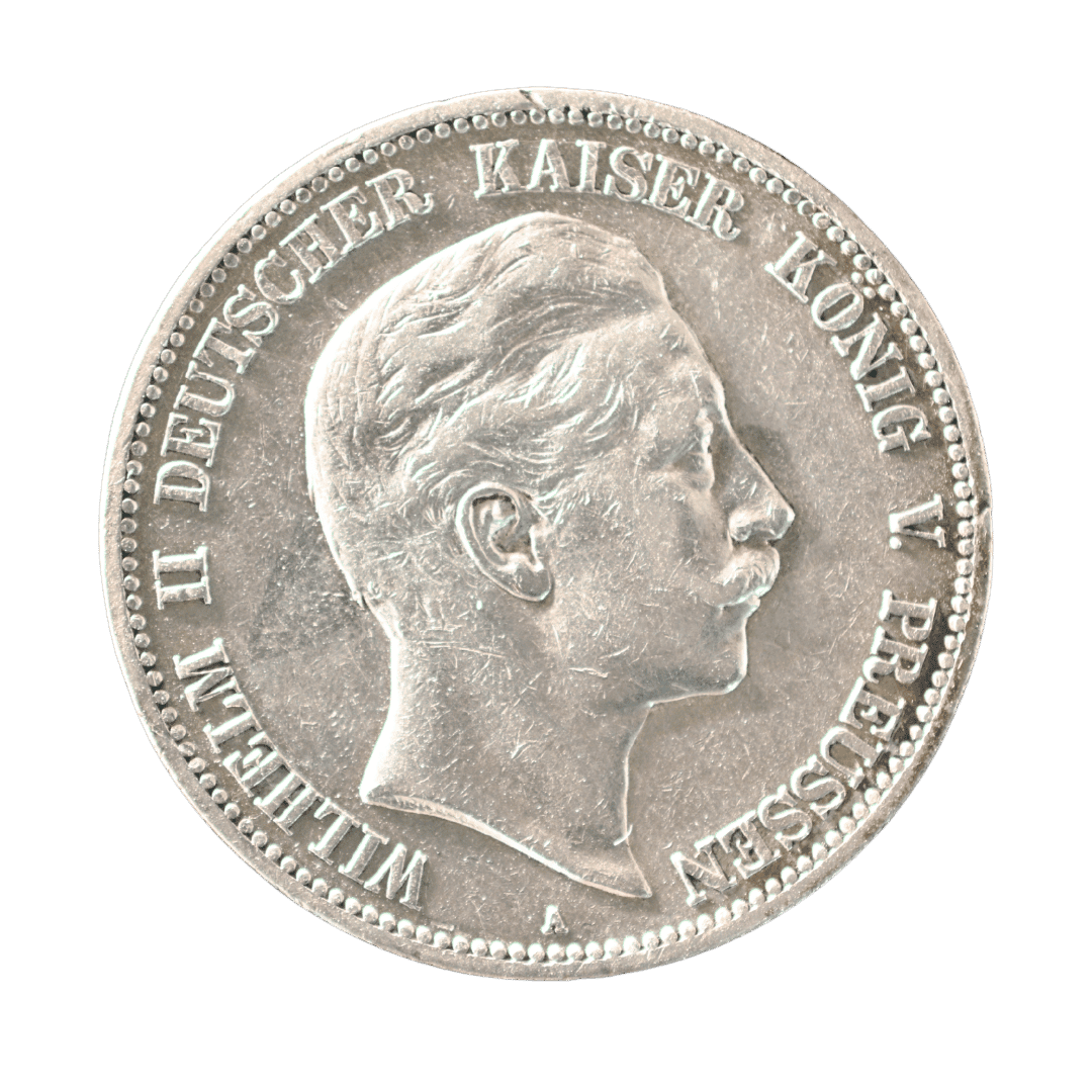 5 марок 1907 A — Вільгельм II, Пруссія