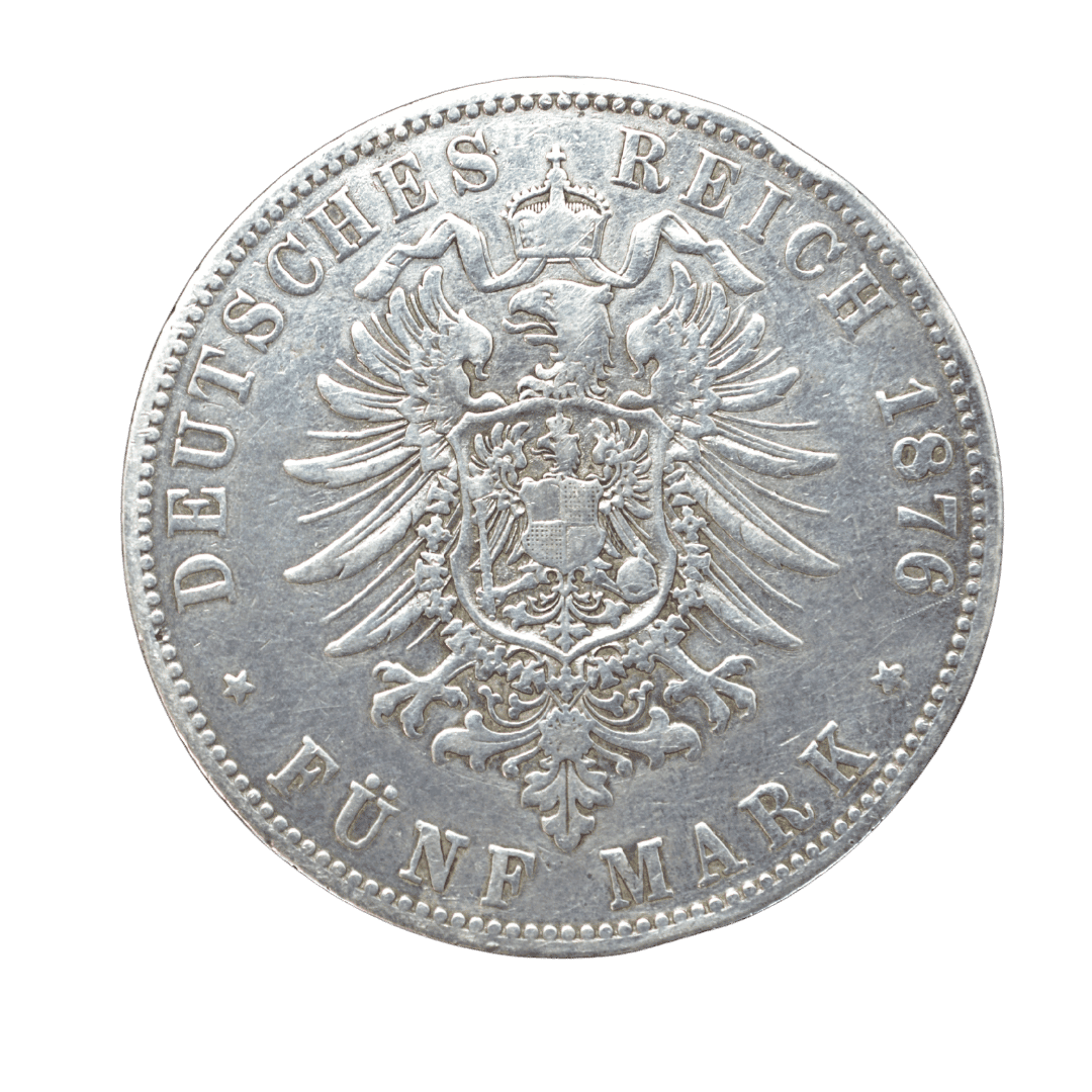 5 марок 1876 J — Вільне та Ганзейське місто Гамбург — фото 2