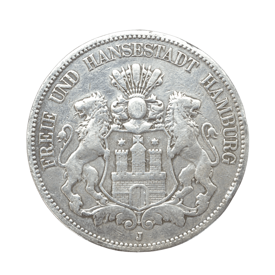 5 марок 1876 J — Вільне та Ганзейське місто Гамбург