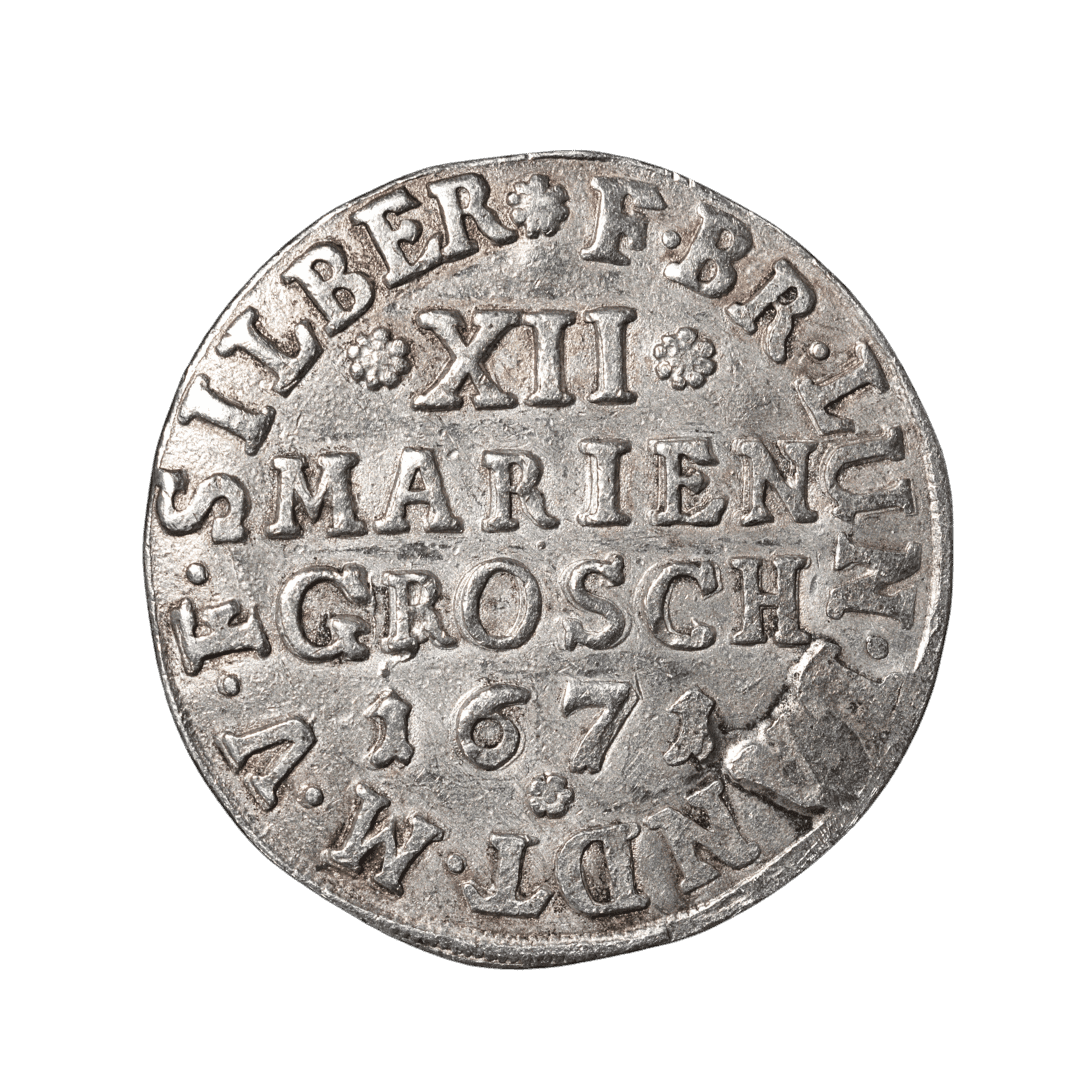 12 марієнгрошів (1/3 талера) 1671 — Йоганн Фрідріх — фото 2