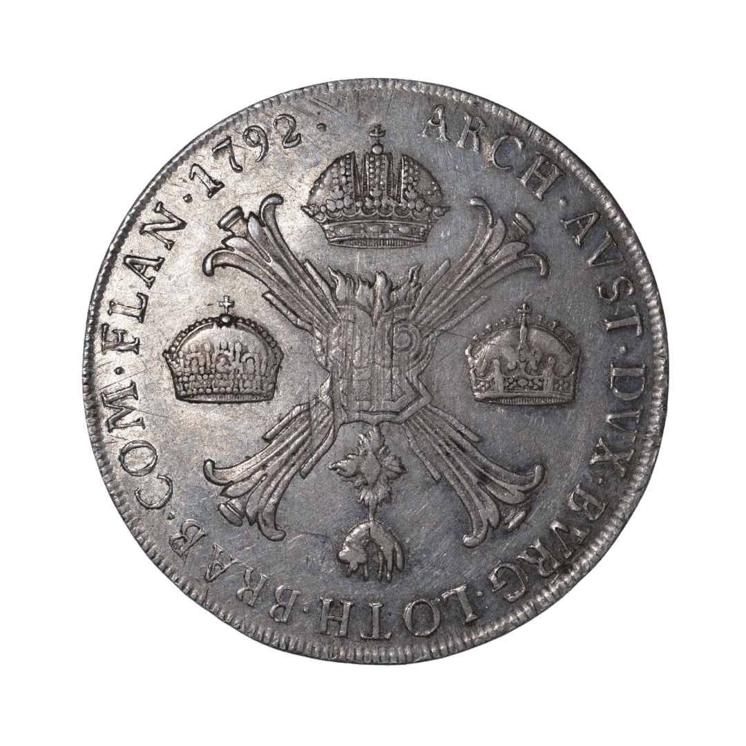 1 Kronenthaler (Crocione), 1792, Леопольд II. МД — M = Milano (Милан) ✅ — фото 2