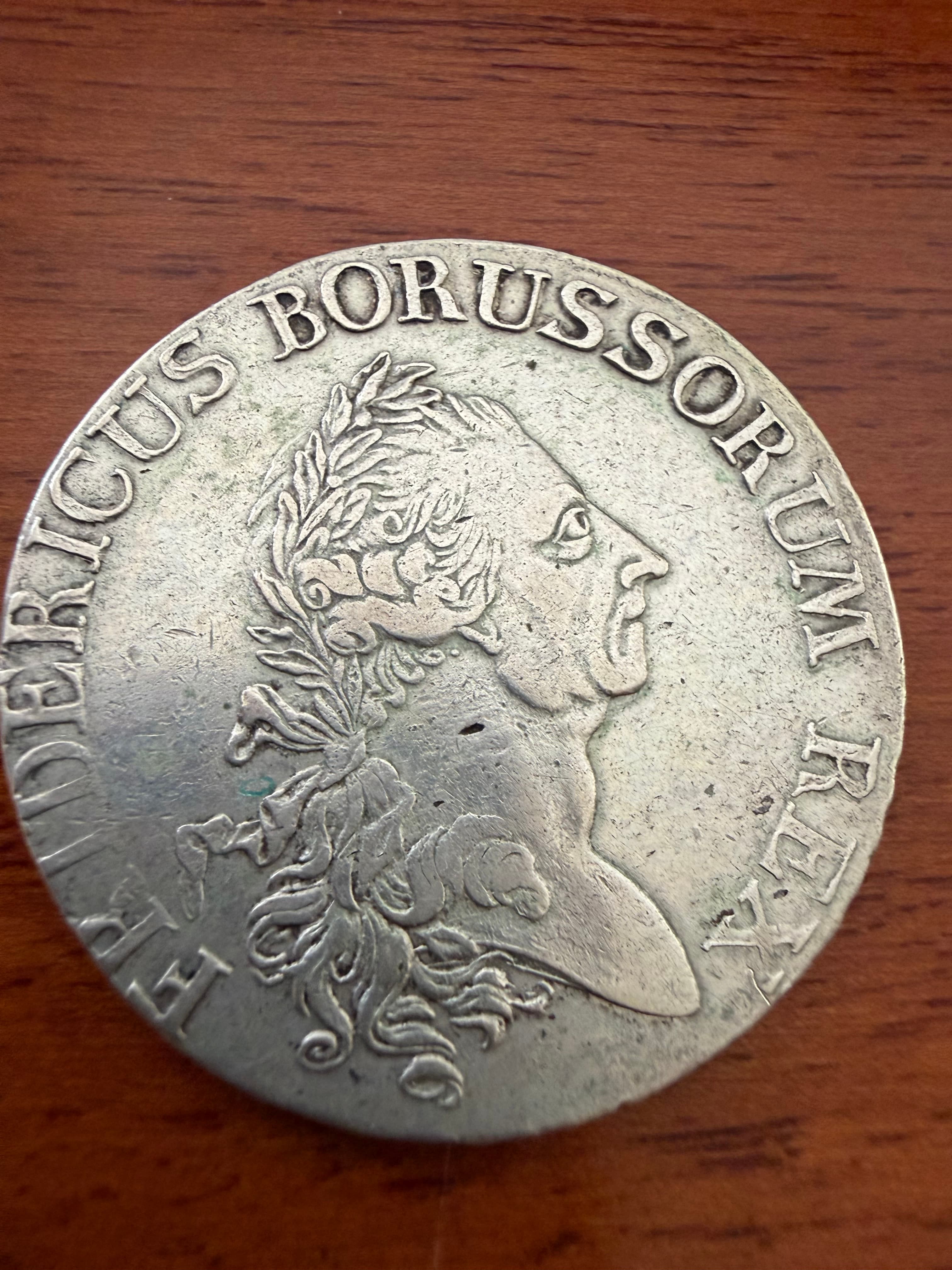 1 Reichsthaler, 1781, Фридрих II. МД — E = Königsberg (Кёнигсберг) ✅