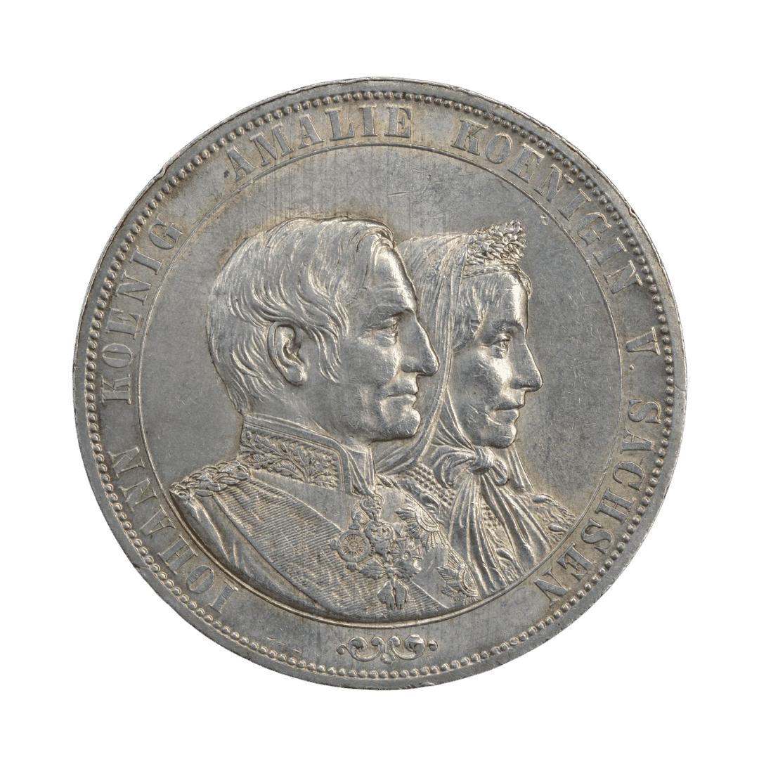 2 талери — Золоте весілля Йоганна та Амалії, 1872 — фото 2