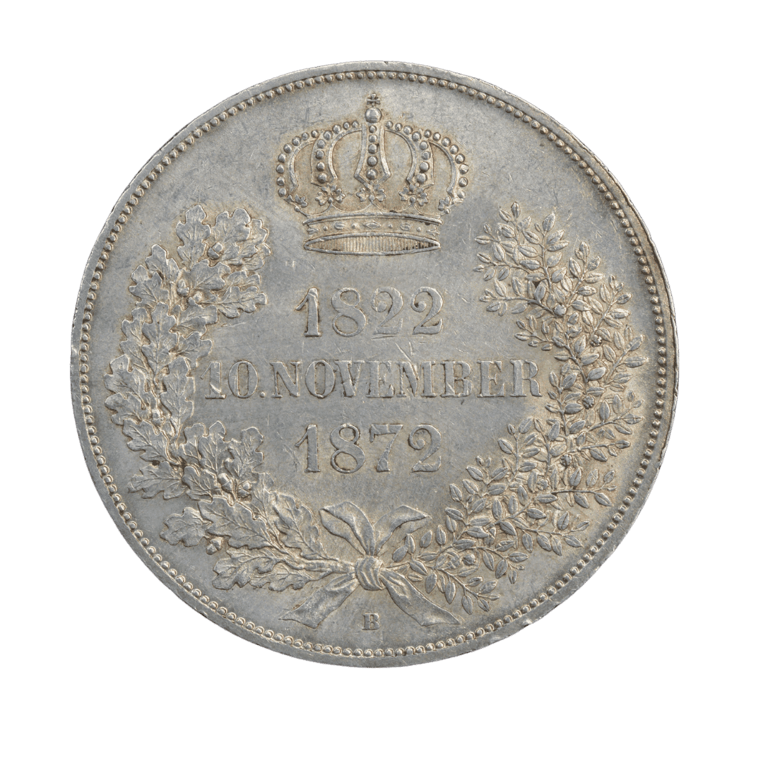 2 талери — Золоте весілля Йоганна та Амалії, 1872