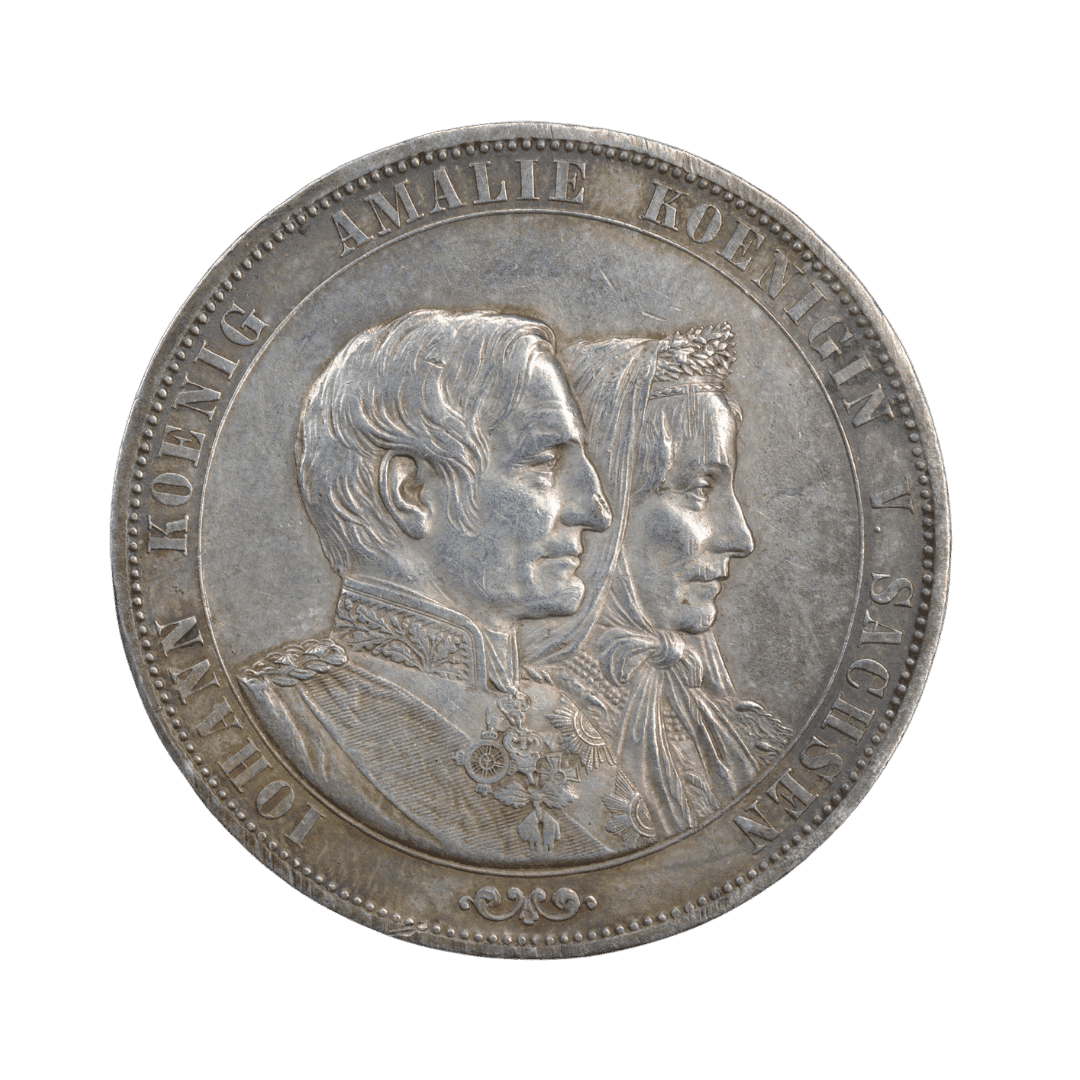 2 талери — Золоте весілля Йоганна та Амалії, 1872